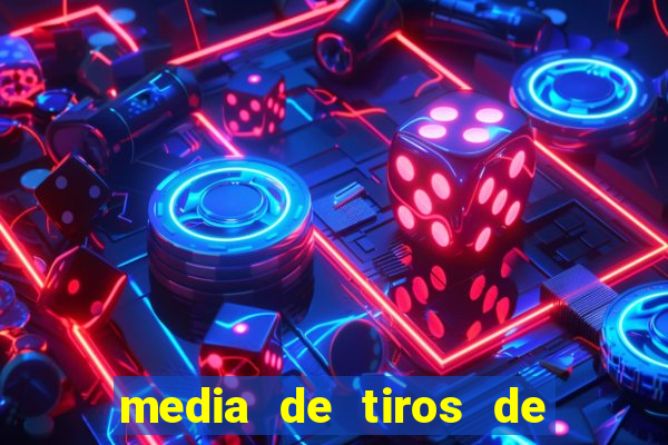 media de tiros de meta por jogo